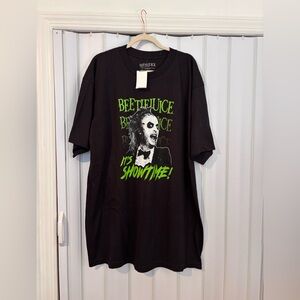 Beetlejuice It’s Showtime Black Graphic T-Shirt Size 2XLT NEW